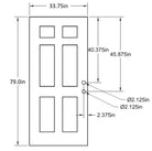 34" x 80" Prehung Smooth Fiberglass Entry Door System (6 Panel) - Pease Doors: The Door Store