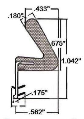 Extra Long 97" High Reach Foam Weatherstrip - Pease Doors: The Door Store