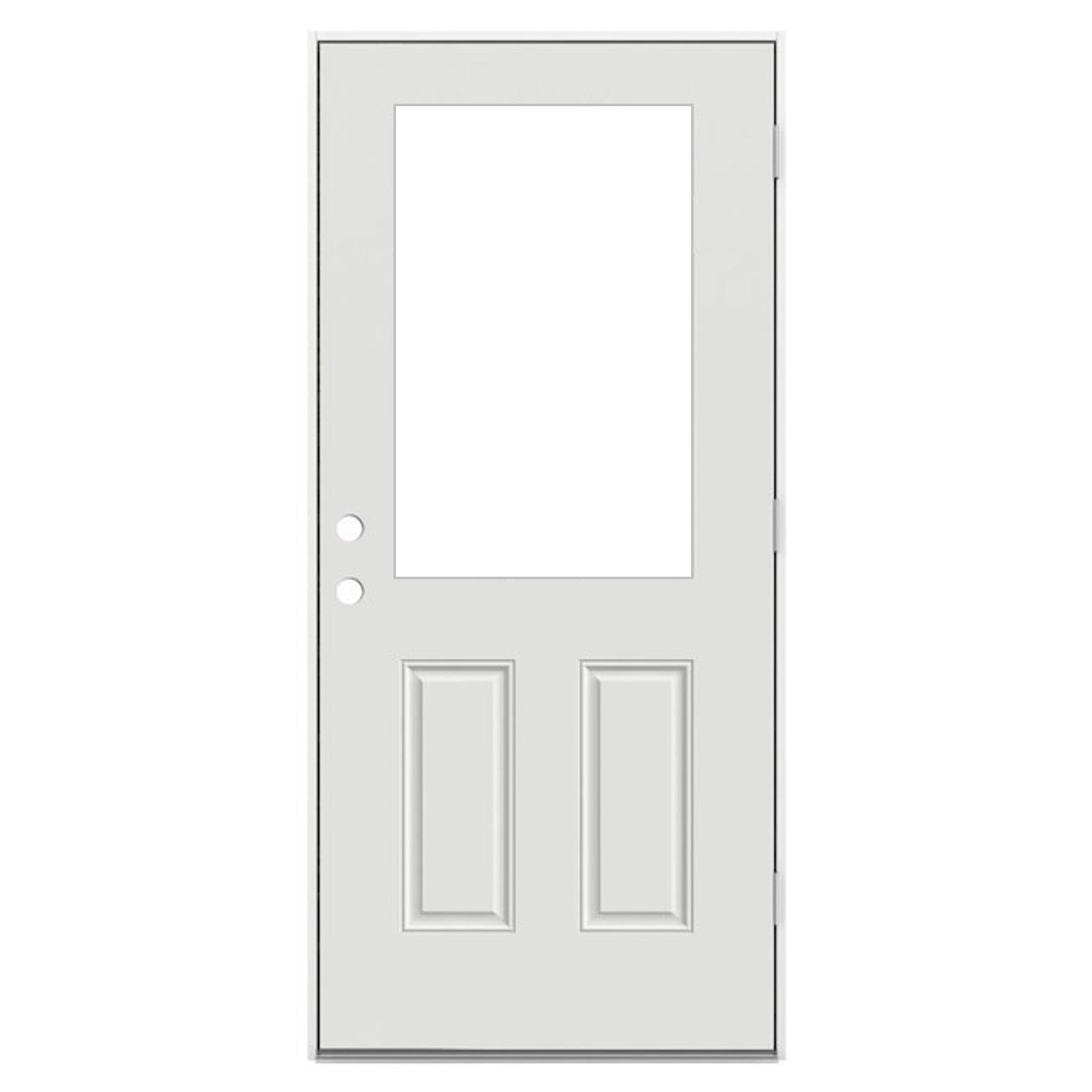 36" x 80" OUTSWING Prehung Smooth Fiberglass Entry Door System (6 Panel) - Pease Doors: The Door Store