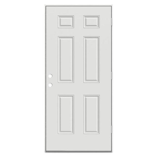 36" x 80" OUTSWING Prehung Smooth Fiberglass Entry Door System (6 Panel) - Pease Doors: The Door Store