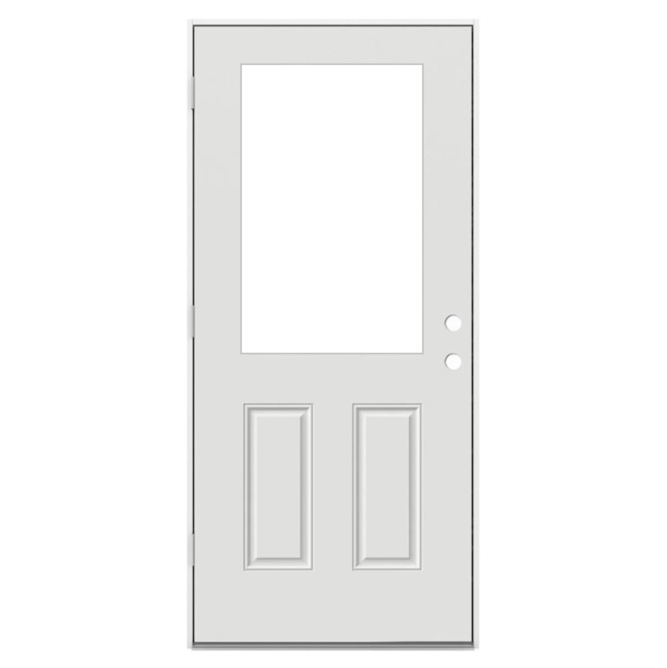 36" x 80" OUTSWING Prehung Smooth Fiberglass Entry Door System (6 Panel) - Pease Doors: The Door Store