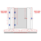 Single Interior Jamb Leg (4-9/16" depth, for 80" tall door) - Pease Doors: The Door Store