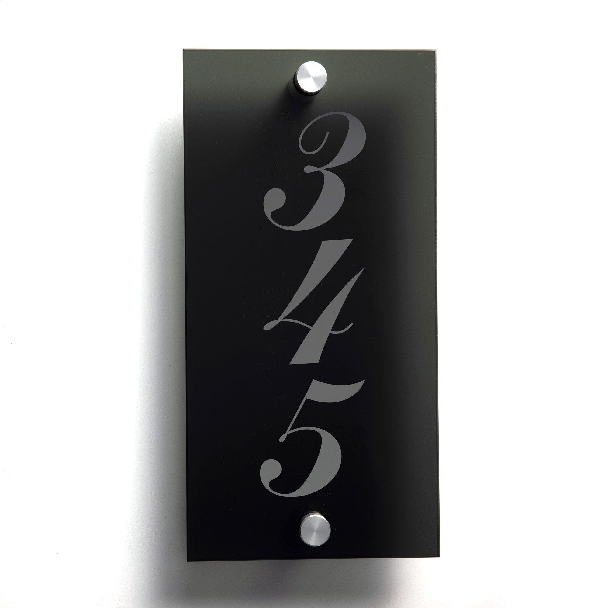 Customizable Glass Address Plaque - Pease Doors: The Door Store