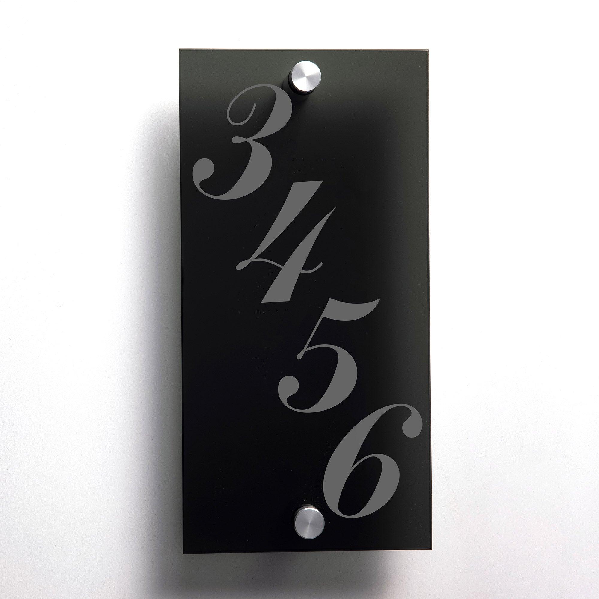 Customizable Glass Address Plaque - Pease Doors: The Door Store