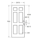 30" x 80" Prehung Smooth Fiberglass Entry Door System (6 Panel) - Pease Doors: The Door Store