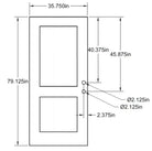 36" Smooth Fiberglass Entry Door Slab (2 Panel) - Pease Doors: The Door Store