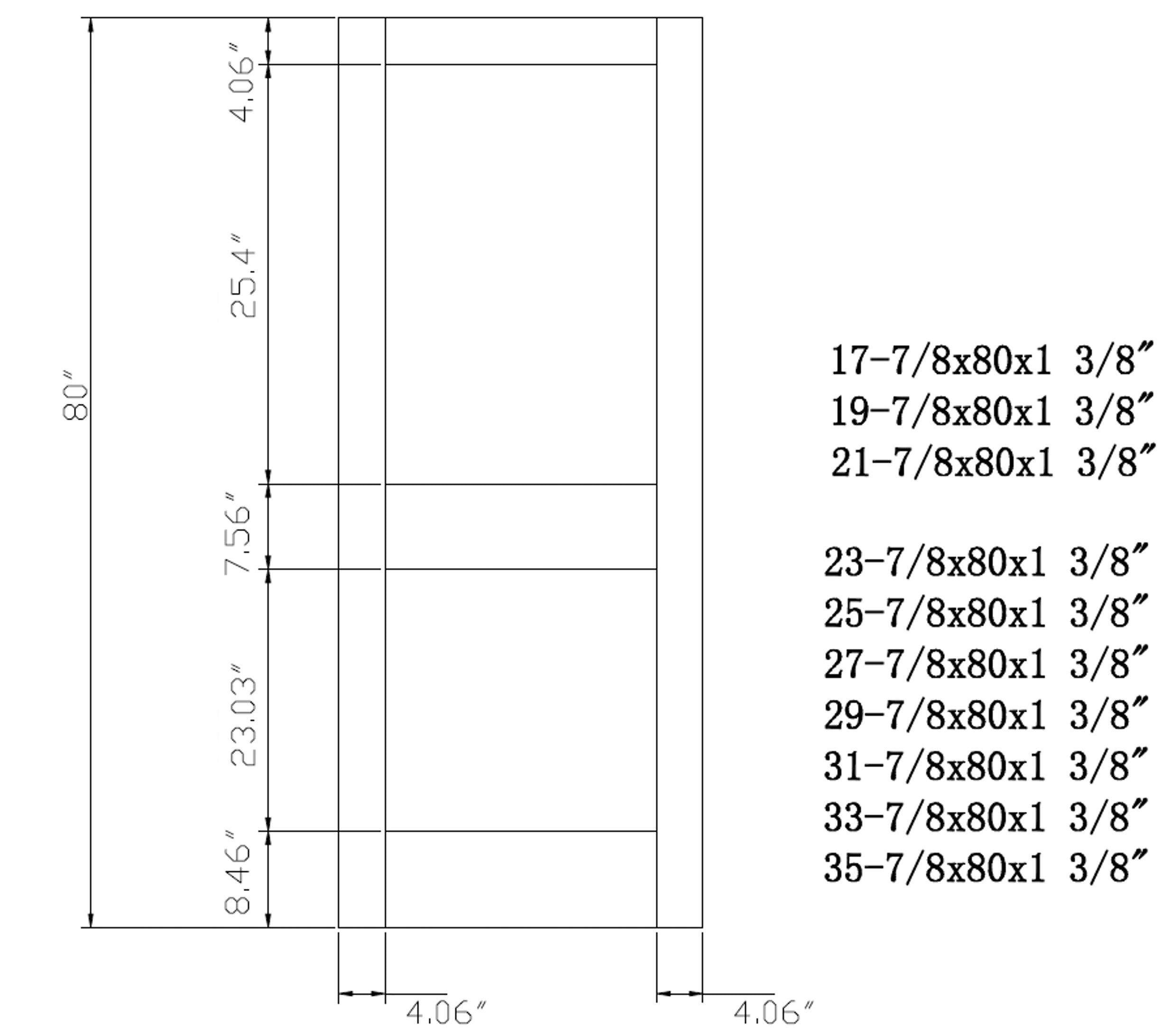 Poplar Interior Door Slab (2 Panel Shaker) - Pease Doors: The Door Store