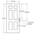 36" x 80" Smooth Fiberglass Entry Door Slab (6 Panel) - Pease Doors: The Door Store