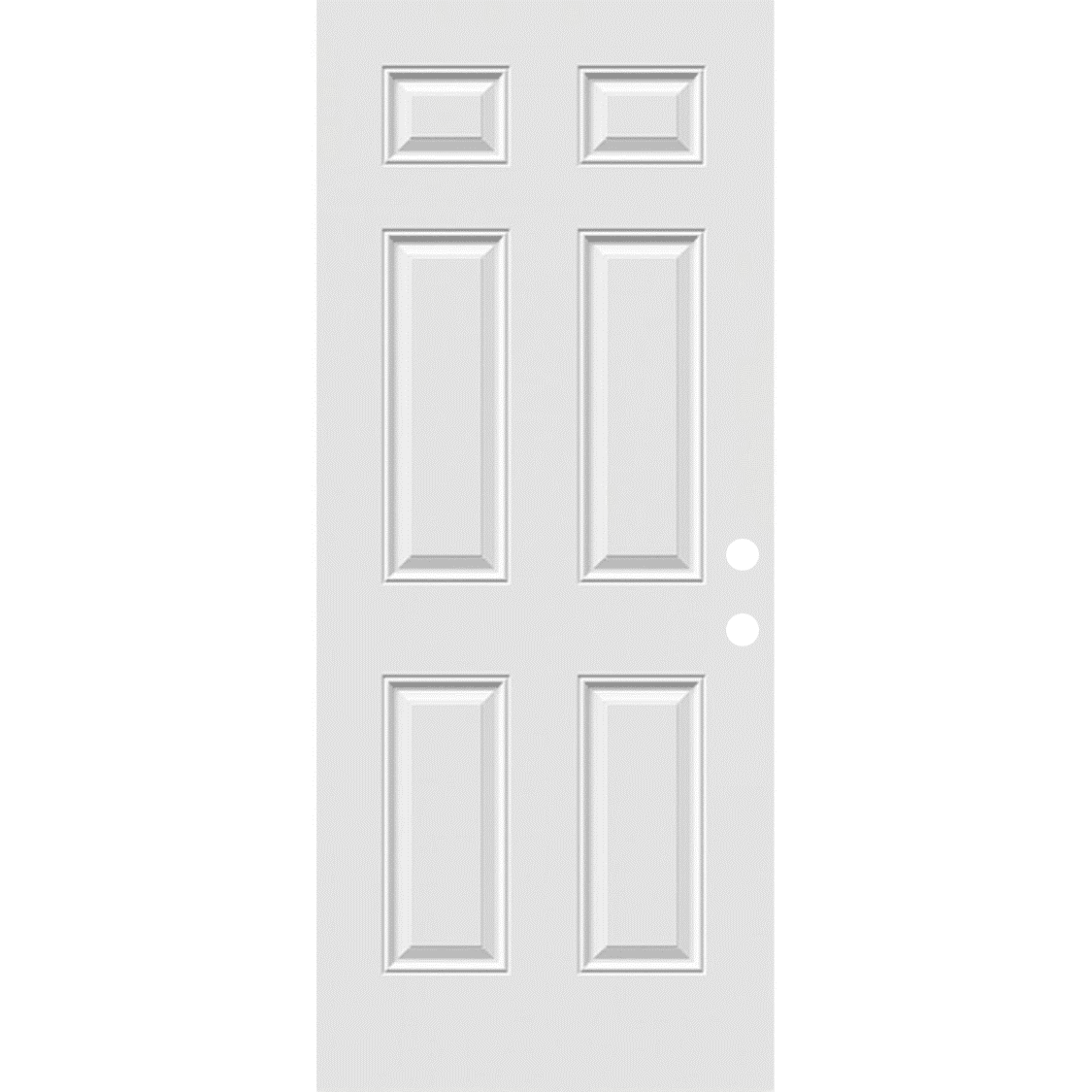 36" Steel Entry Door Slab (6 Panel) - Pease Doors: The Door Store