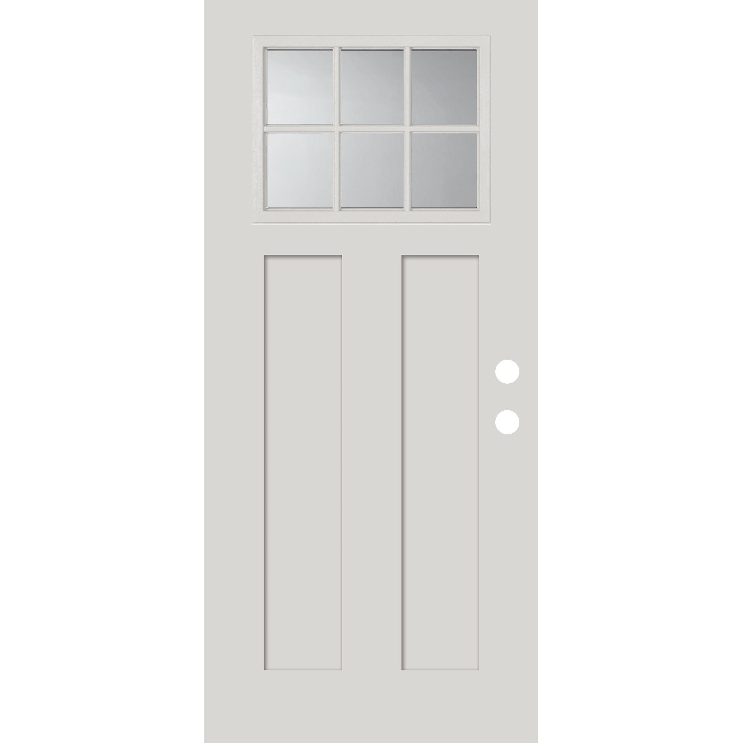 36" Smooth Fiberglass Entry Door Slab (3 Panel Craftsman) - Pease Doors: The Door Store