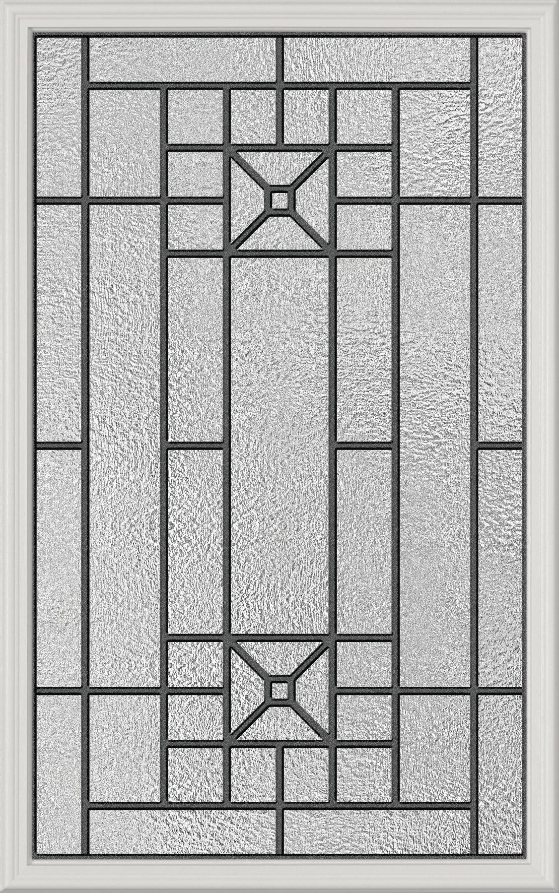 Lisbon Glass and Frame Kit (Half Lite 24" x 38" Frame Size) - Pease Doors: The Door Store