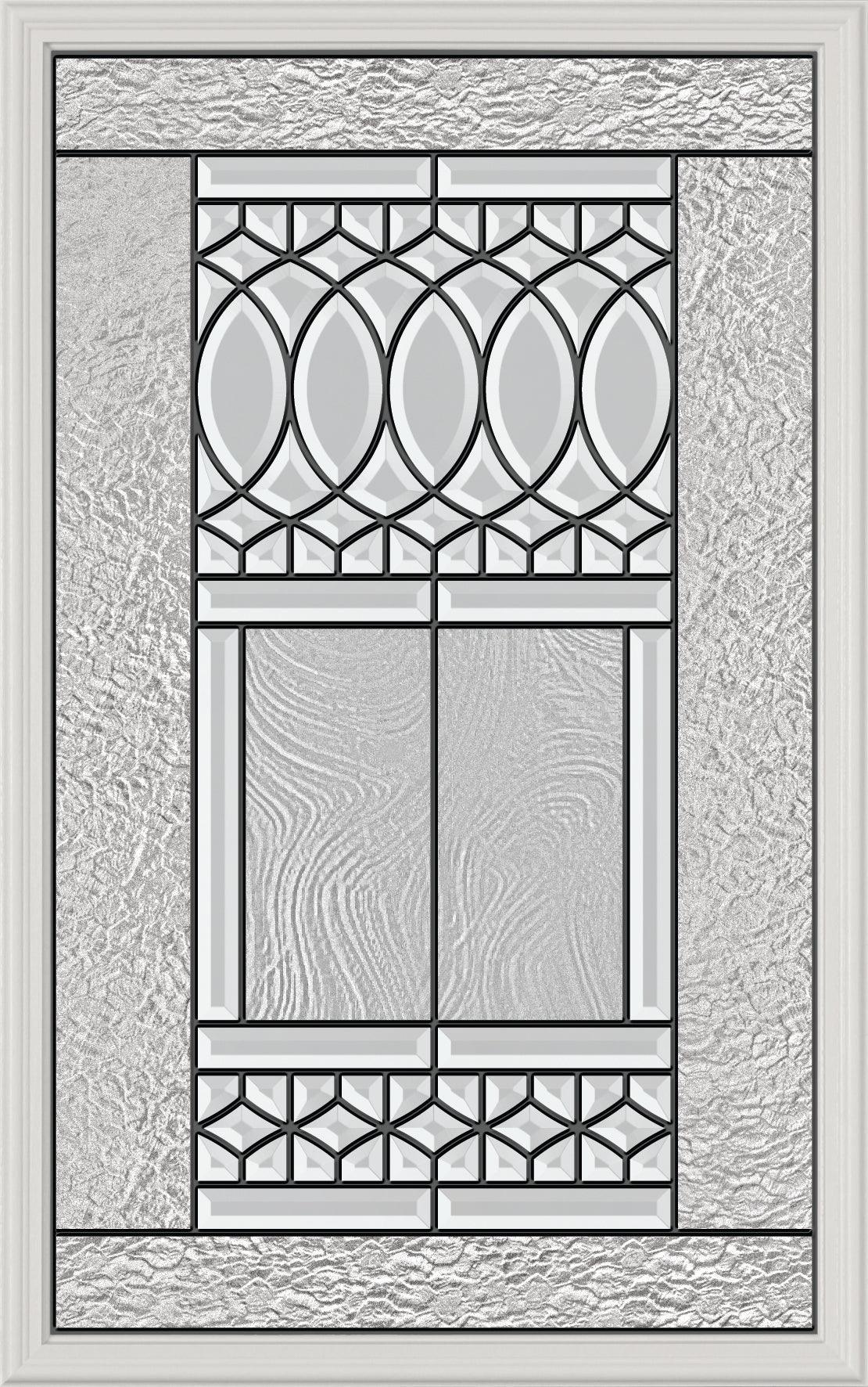 Harlow Glass and Frame Kit (Half Lite 24" x 38" Frame Size) - Pease Doors: The Door Store