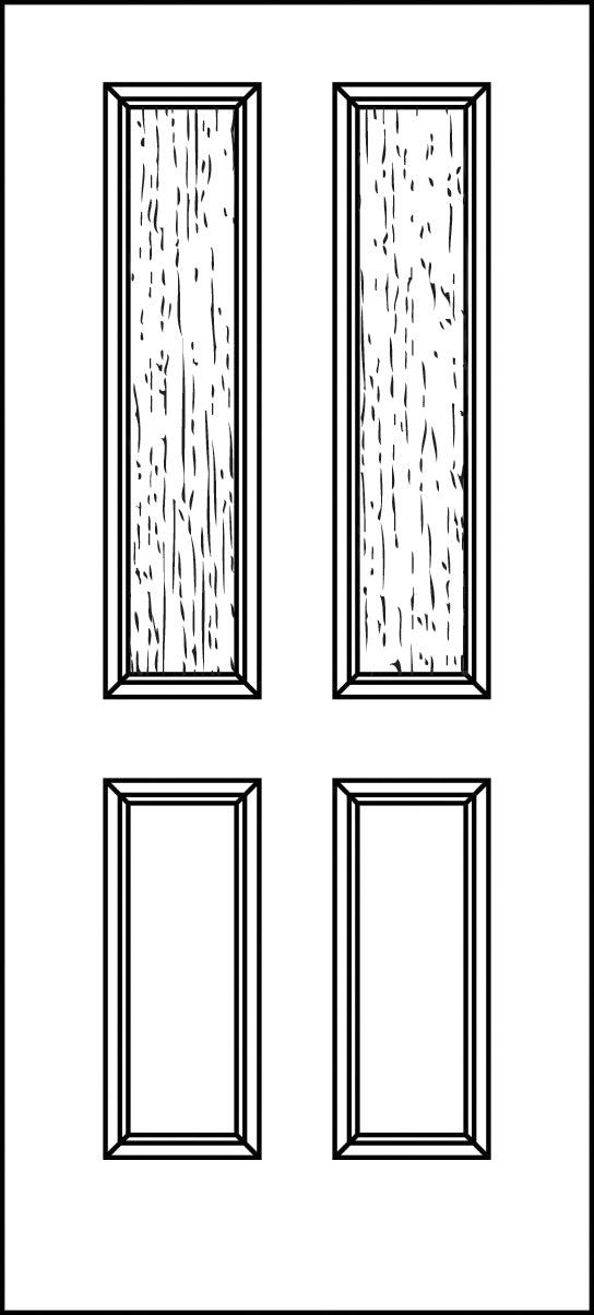 Rain Glass and Frame Kit (Half Sidelite 10" x 38" Frame Size) - Pease Doors: The Door Store