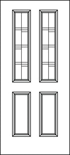 Urban Glass and Frame Kit (Half Sidelite 10" x 38" Frame Size) - Pease Doors: The Door Store