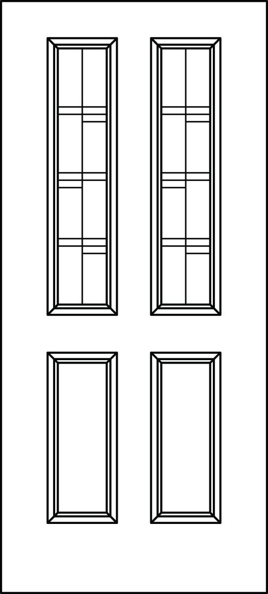 Urban Glass and Frame Kit (Half Sidelite 10" x 38" Frame Size) - Pease Doors: The Door Store