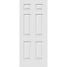 36" x 80" Smooth Fiberglass Entry Door Slab (6 Panel) - Pease Doors: The Door Store