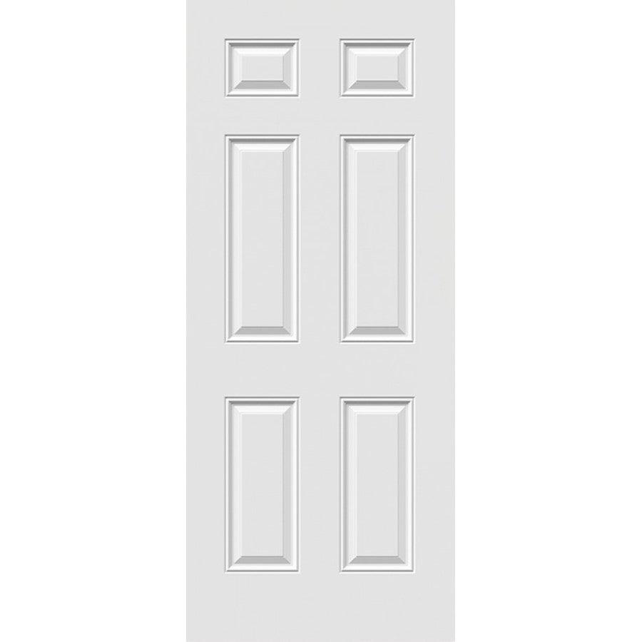 36" x 80" Smooth Fiberglass Entry Door Slab (6 Panel) - Pease Doors: The Door Store