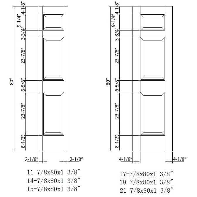 Poplar Interior Door Slab (6 Panel) - Pease Doors: The Door Store