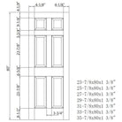 Poplar Interior Door Slab (6 Panel) - Pease Doors: The Door Store