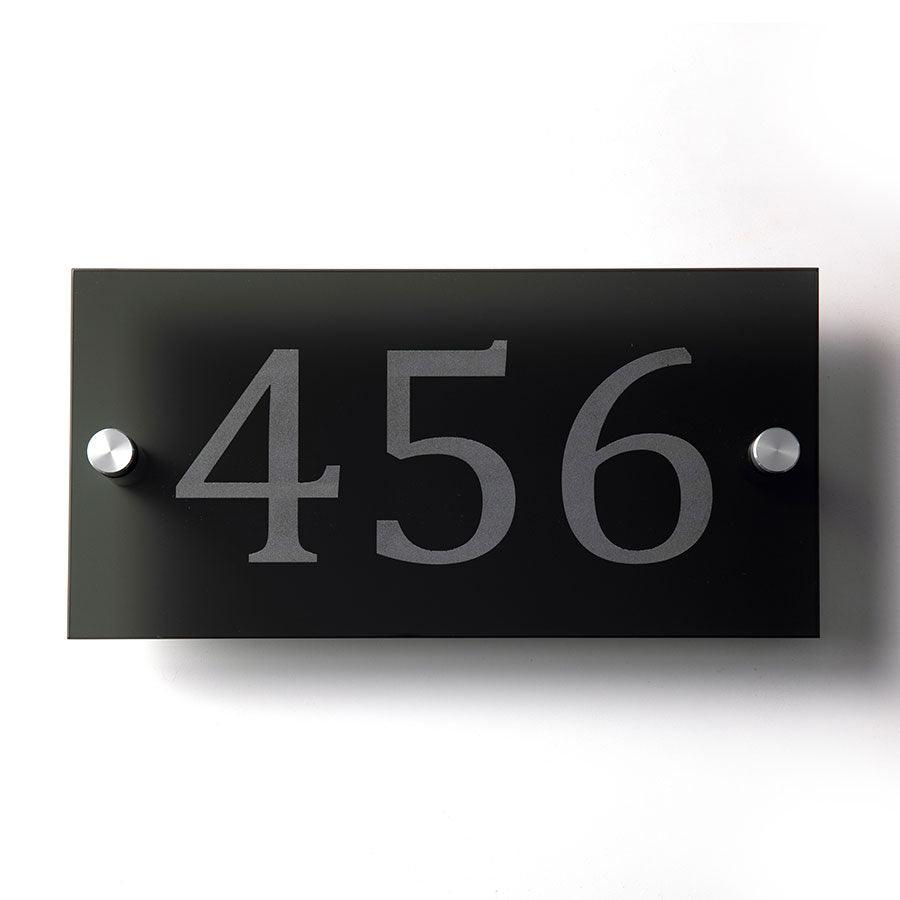 Customizable Glass Address Plaque - Pease Doors: The Door Store