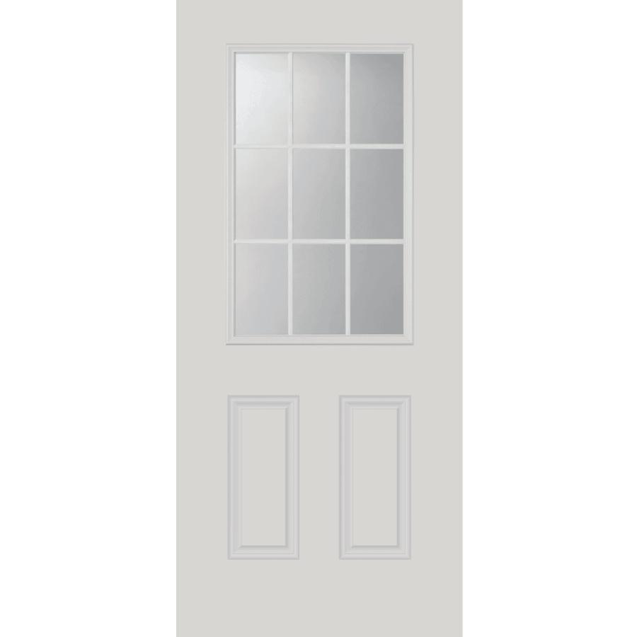 Clear Simulated 9 Lite Glass and Frame Kit (Half Lite 24" x 38" Frame Size) - Pease Doors: The Door Store