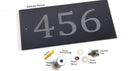 Customizable Glass Address Plaque - Pease Doors: The Door Store