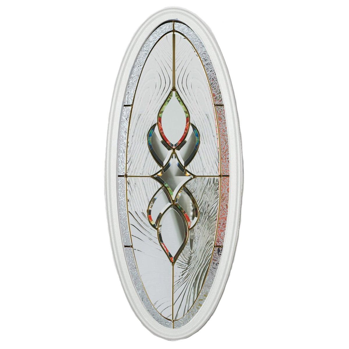 Saxon Glass and Frame Kit (Small Oval 16" x 39" Frame Size) - Pease Doors: The Door Store