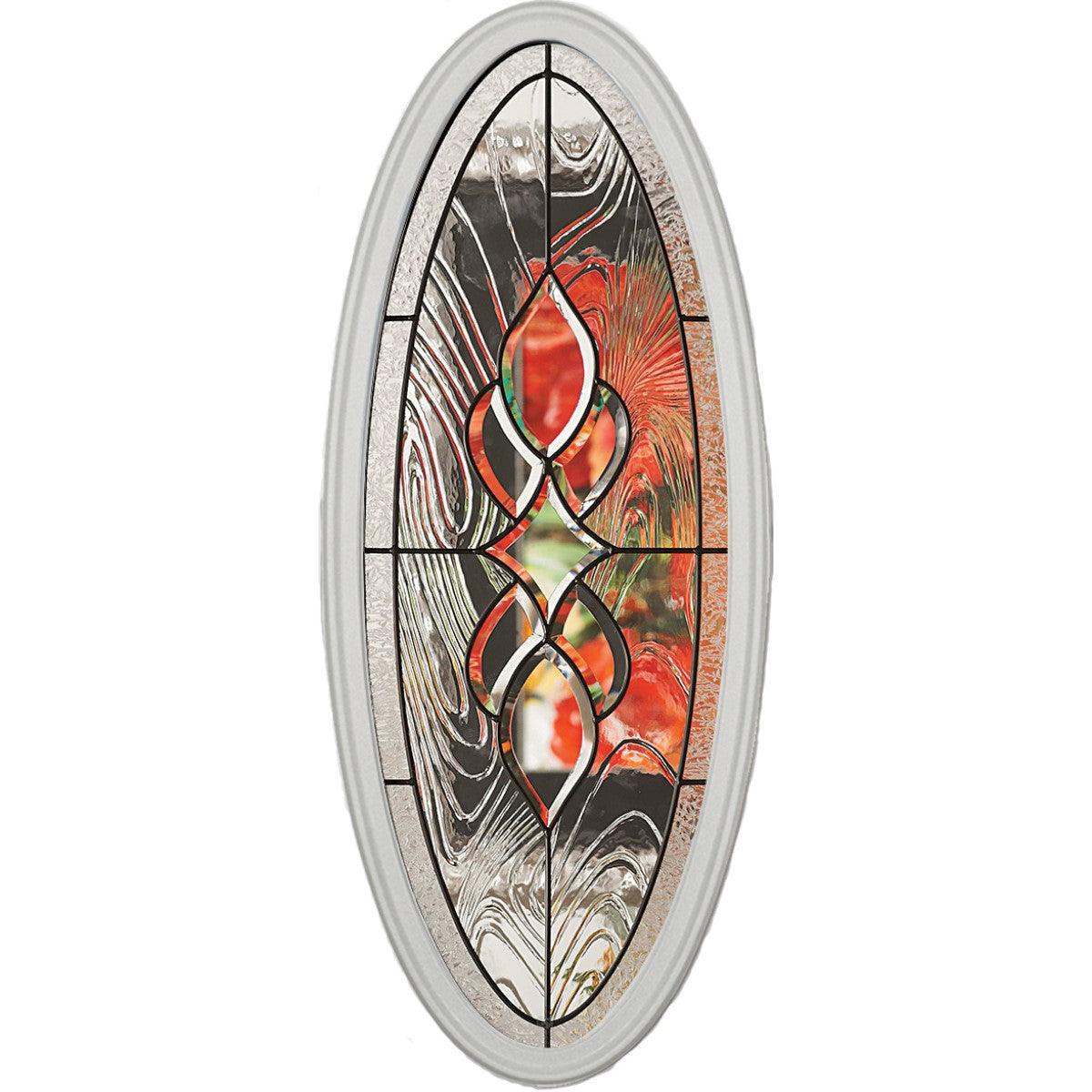 Saxon Glass and Frame Kit (Small Oval 16" x 39" Frame Size) - Pease Doors: The Door Store