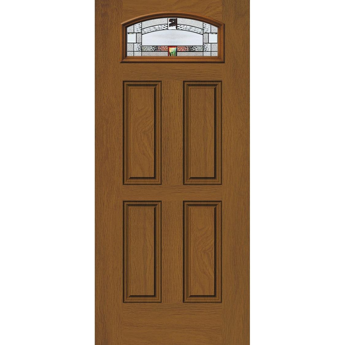 Portland Glass and Frame Kit (Arch Top Fanlite 24" x 12" Frame Size) - Pease Doors: The Door Store