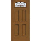 Portland Glass and Frame Kit (Arch Top Fanlite 24" x 12" Frame Size) - Pease Doors: The Door Store