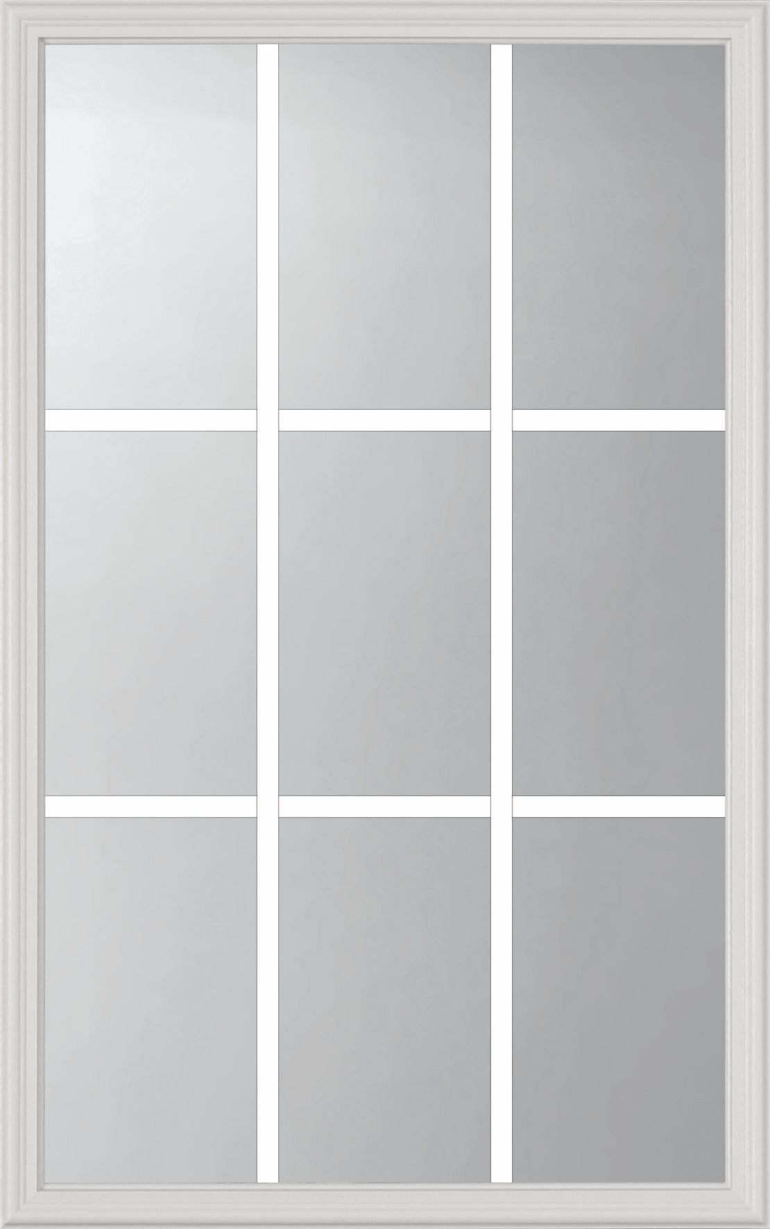 Grills Between Glass Hurricane Impact 9 Lite Glass and Frame Kit (Half Lite 24" x 38" Frame Size) - Pease Doors: The Door Store