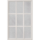 Clear Simulated 9 Lite Glass and Frame Kit (Half Lite 24" x 38" Frame Size) - Pease Doors: The Door Store