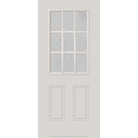 Clear Simulated 9 Lite Glass and Frame Kit (Half Lite 24" x 38" Frame Size) - Pease Doors: The Door Store