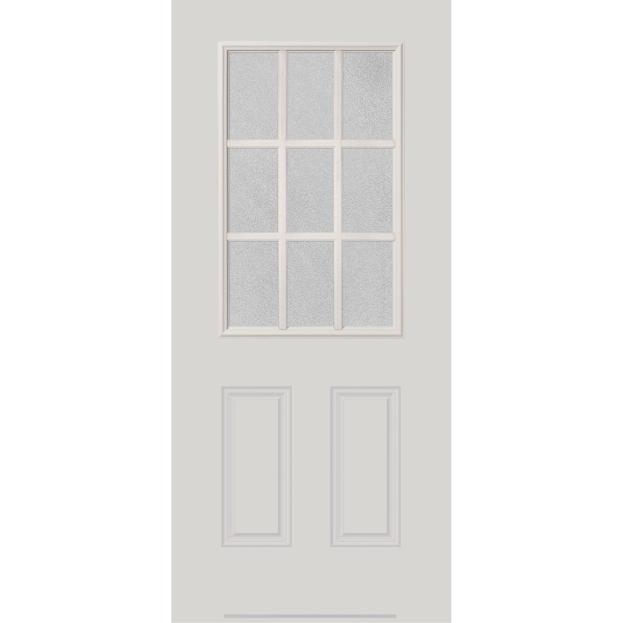 Clear Simulated 9 Lite Glass and Frame Kit (Half Lite 24" x 38" Frame Size) - Pease Doors: The Door Store