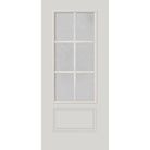 Clear Simulated 6 Lite Glass and Frame Kit (3/4 Lite 24" x 50" Frame Size) - Pease Doors: The Door Store