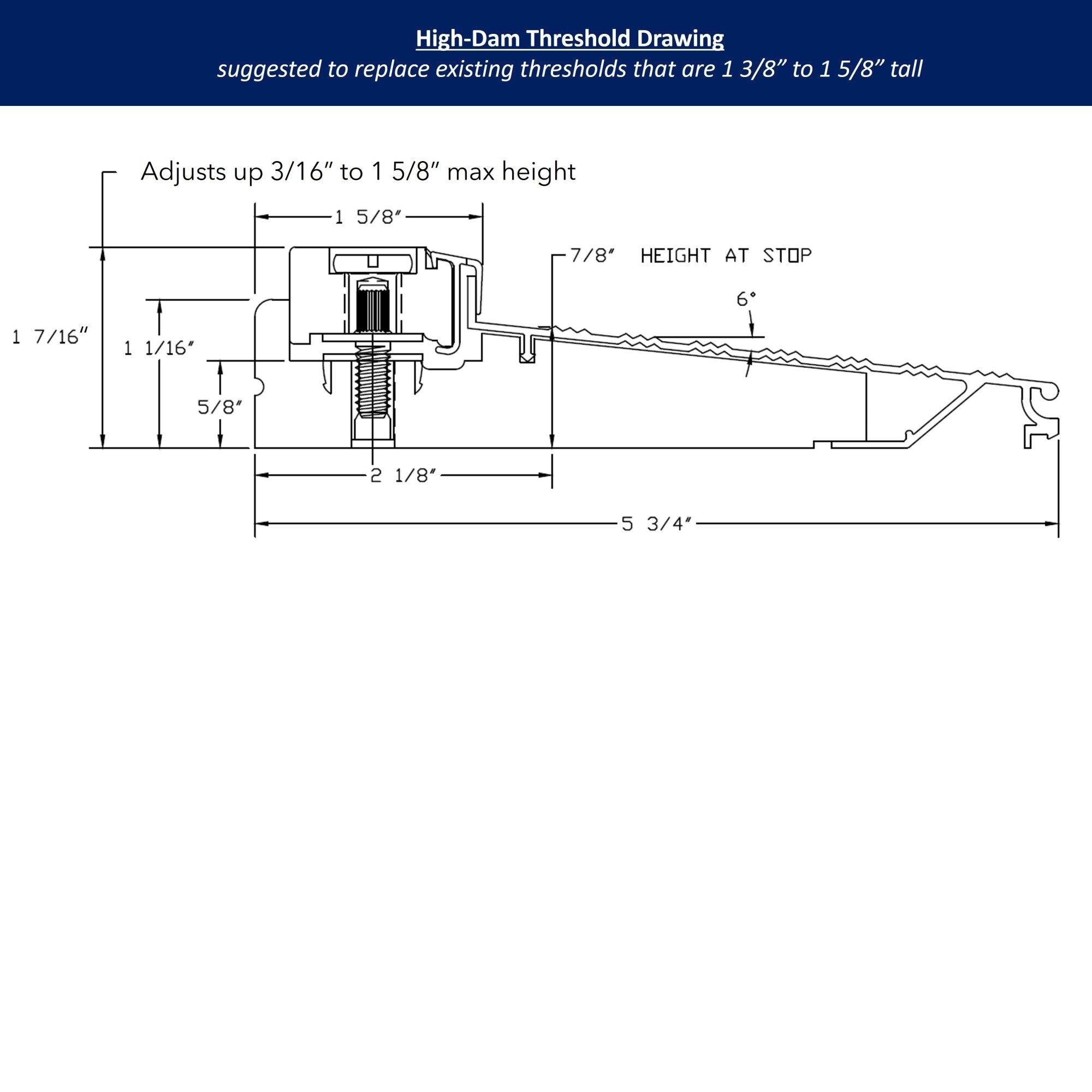 32" x 6" Inswing Threshold - Pease Doors: The Door Store