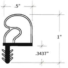 High Reach Compression Weatherstrip - Pease Doors: The Door Store