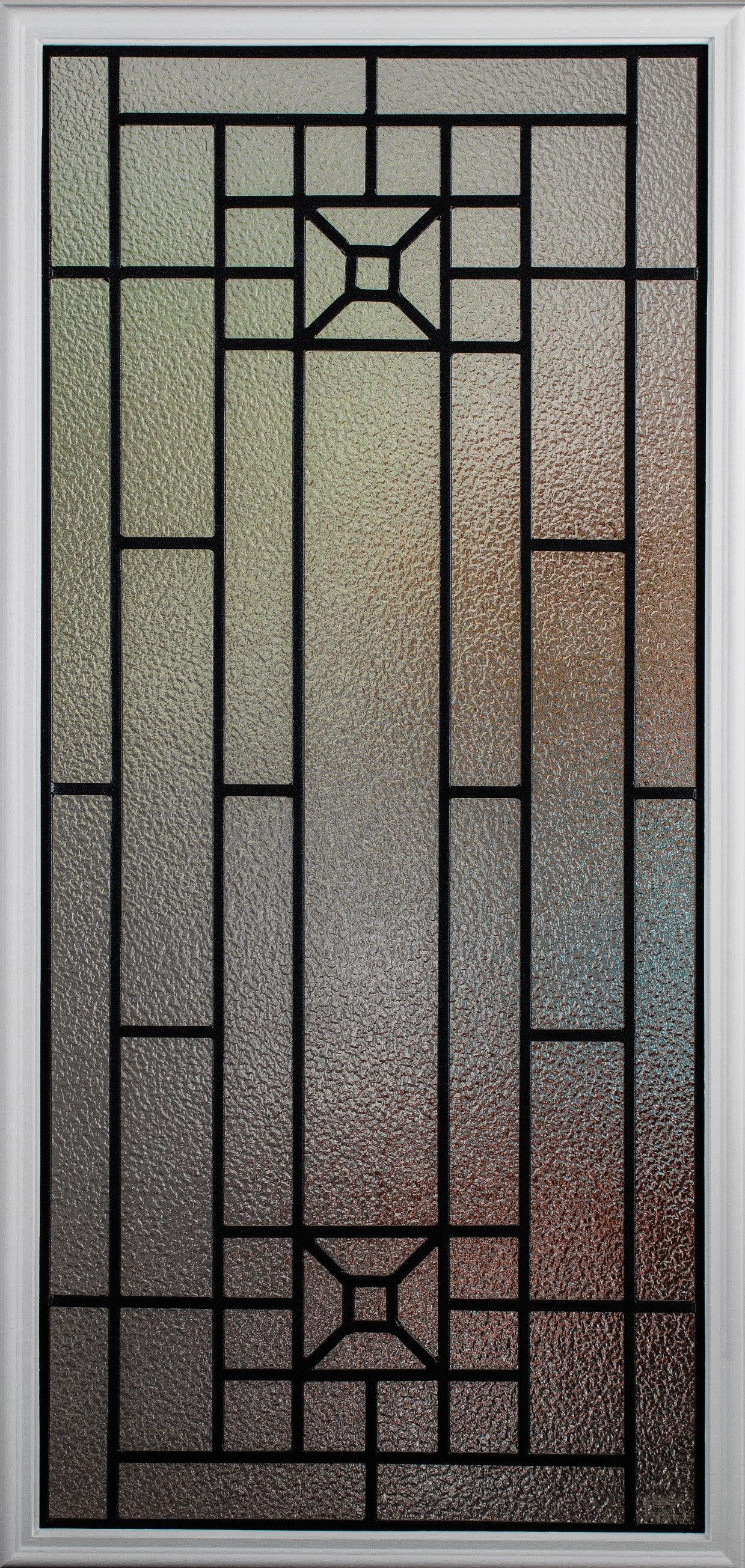 Lisbon Glass and Frame Kit (Half Sidelite 10" x 38" Frame Size) - Pease Doors: The Door Store