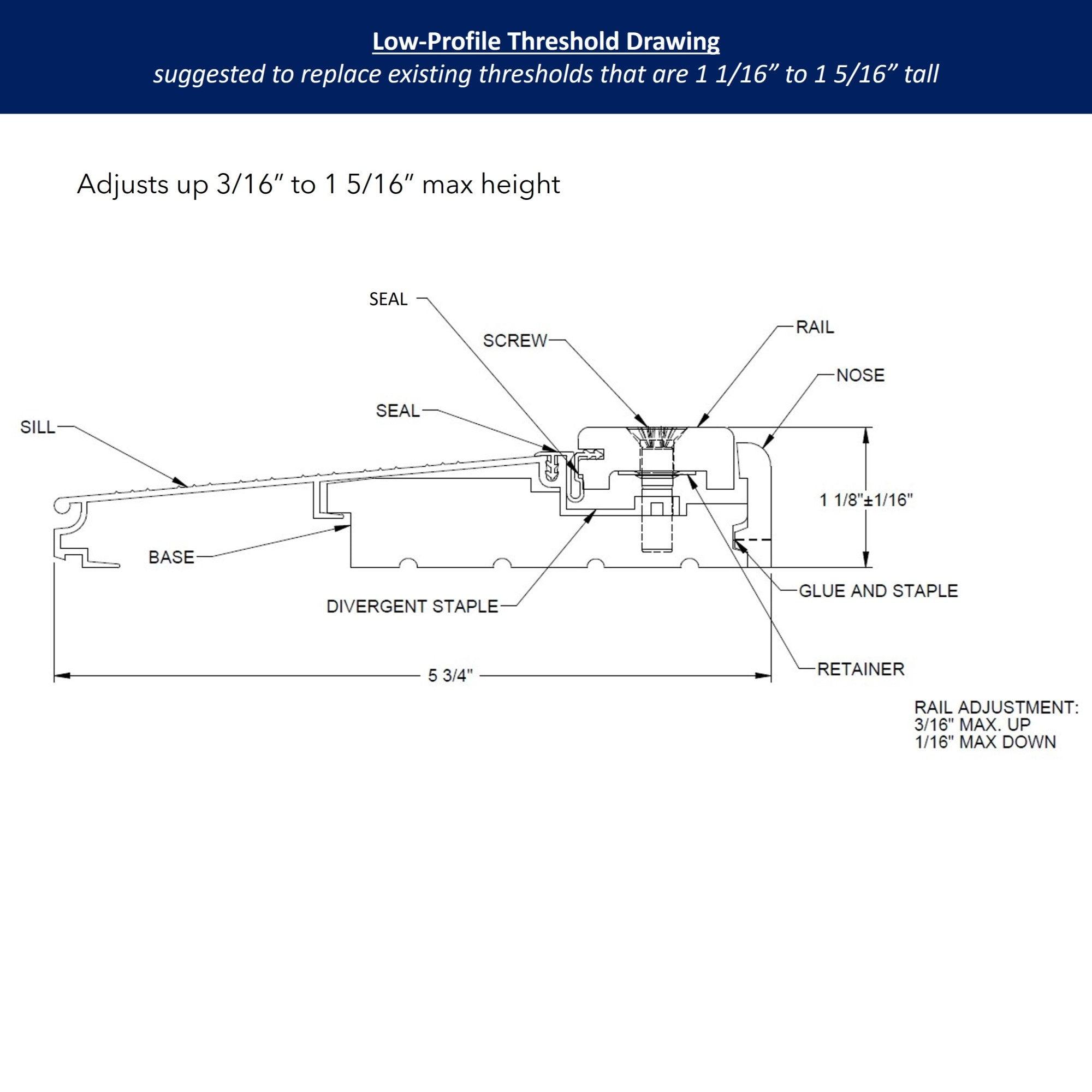 72" x 6" Inswing Threshold - Pease Doors: The Door Store