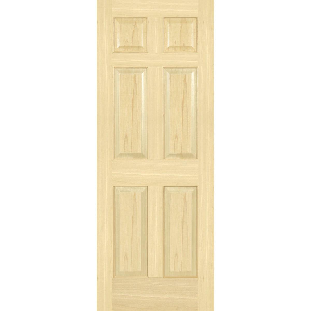 Poplar Interior Door Slab (6 Panel) - Pease Doors: The Door Store