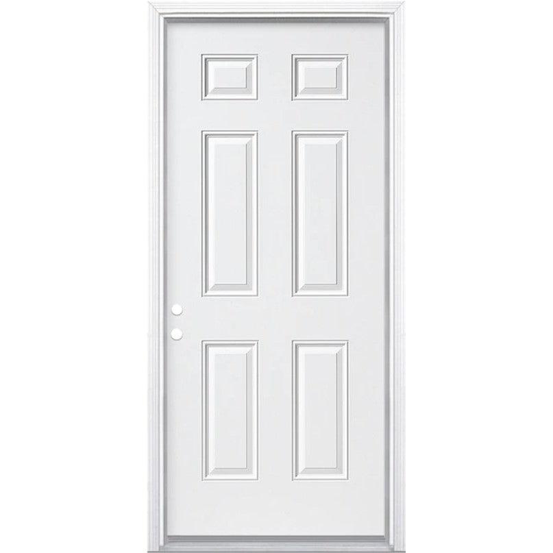 36" Smooth Fiberglass Entry Door & Framing Kit (6 Panel) - Pease Doors: The Door Store